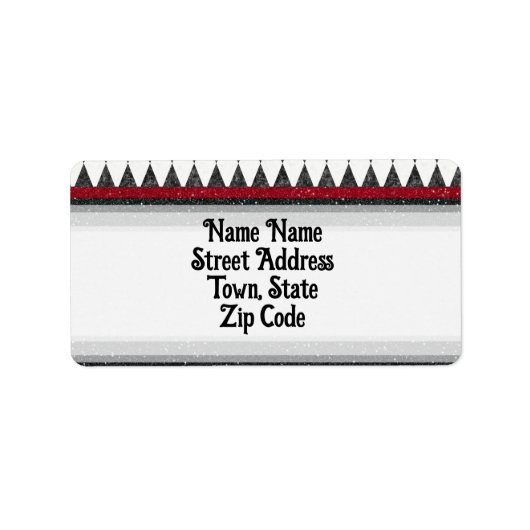 白黒クラシックレッドハーレクインダイアモンドアーガイル ラベル (正面)