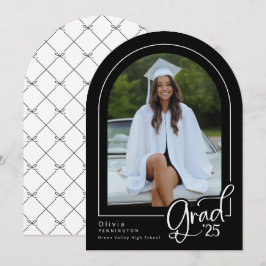 白黒クラシック写真2025年グラッド発表 招待状