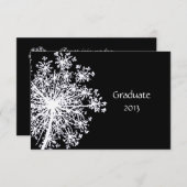 白黒クラシック卒業クイーンアンレース 招待状 (正面/裏面)