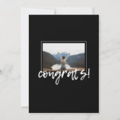 白黒クラシック卒業発表 案内状 (裏面)