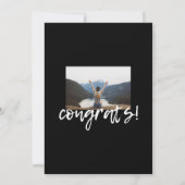 白黒クラシック卒業発表 案内状 (裏面)