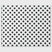 白黒クラシック大水玉模様パターン ラッピングペーパー (フラット)