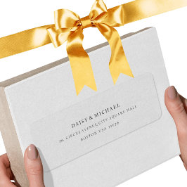 白黒クラシック差出人住所モダンL ラベル