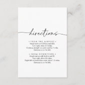 白黒クラシック結婚の方向 エンクロージャーカード (正面)