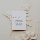 白黒クラシック結婚の方向 エンクロージャーカード