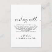 白黒クラシック結婚の願い井戸 エンクロージャーカード (正面)