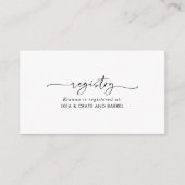 白黒クラシック結婚ギフト原簿 エンクロージャーカード (正面)