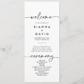 白黒クラシック結婚式 プログラム (正面)