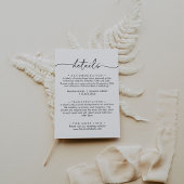 白黒クラシック結婚詳細 エンクロージャーカード