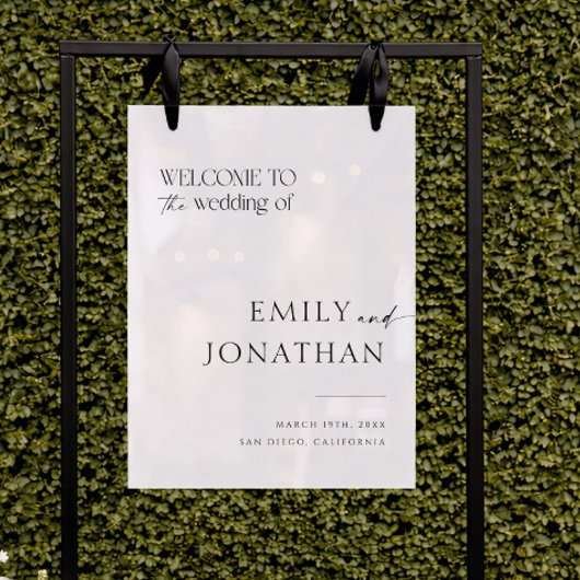 白黒クラシック老金の結婚歓迎 アクリルサイン