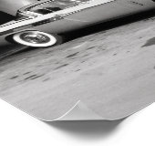 白黒クラシック車1968ヨーロッパ ポスター (角)