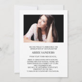 白黒クラス2025卒業写真 招待状 (裏面)