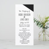 白黒クラッシー三角形結婚式 プログラム (スタンド正面)