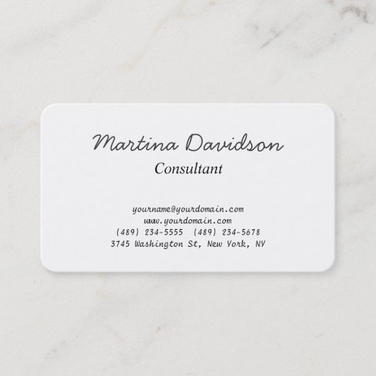 白黒クリエイティブの手書ユニークき 名刺 (正面)