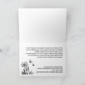 白黒クリエイティブクライアントの紹介 サンキューカード (内部)