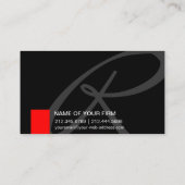 白黒クリエイティブコンサルタントモノグラエレガントム 名刺 (裏面)