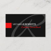 白黒クリエイティブコンサルタントモノグラエレガントム 名刺 (正面)