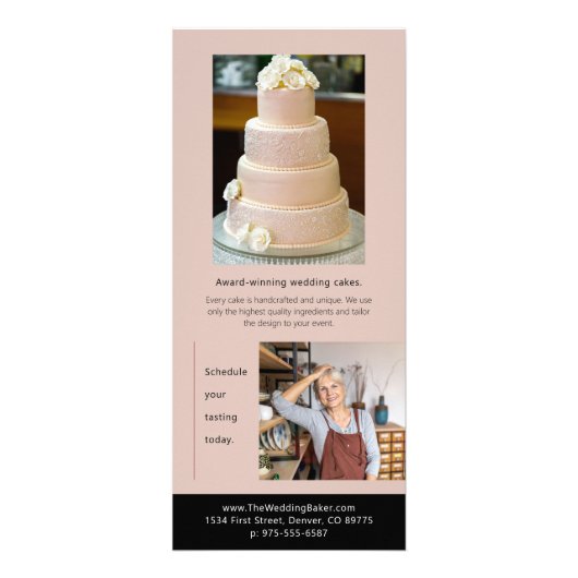 白黒クリエイティブマーケティングラックカード ラックカード (裏面)