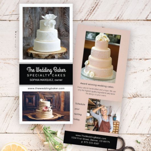 白黒クリエイティブマーケティングラックカード ラックカード