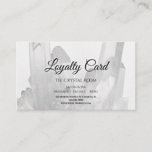 白黒クリスタルサロンスパ ロイヤリティカード (正面)