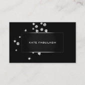 白黒クリスタルジアモンファッションスタイリスト美しい 名刺 (正面)