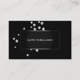 白黒クリスタルジアモンファッションスタイリスト美しい 名刺