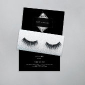 白黒クリスタルダイヤモンドヘアドレッサー美しい 名刺