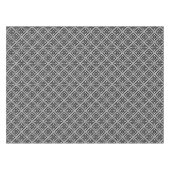 白黒クリスマスの雪片パターン テーブルクロス (正面(横))