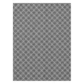 白黒クリスマスの雪片パターン テーブルクロス (正面)