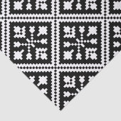 白黒クリスマスの雪片パターン 薄葉紙 (詳細)