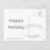 白黒クリスマスイラストレーションはがき シーズンポストカード (裏面)