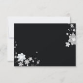 白黒クリスマスウェディングRSVP 出欠カード (裏面)