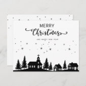 白黒クリスマスカード シーズンカード (正面/裏面)