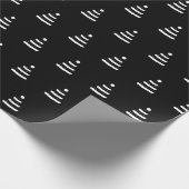 白黒クリスマスツリーのマット ラッピングペーパー (角)