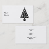 白黒クリスマスツリーの設計 名刺 (正面/裏面)