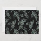 白黒クリスマスツリーレタリング写真 シーズンカード (裏面)