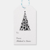 白黒クリスマスツリー ギフトタグ (裏面)