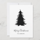 白黒クリスマスツリー シーズンカード (正面)
