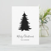 白黒クリスマスツリー シーズンカード (スタンド正面)