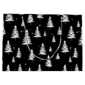 白黒クリスマスツリー ラージペーパーバッグ (裏面)