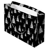 白黒クリスマスツリー ラージペーパーバッグ (裏面アングル)