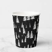 白黒クリスマスツリー 紙コップ (右)