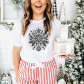 白黒クリスマスデザイン Tシャツ