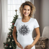 白黒クリスマスデザイン Tシャツ