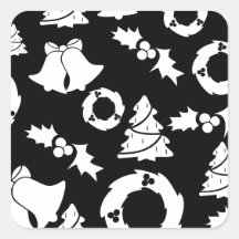 白黒クリスマスパターン