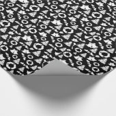 白黒クリスマスパターン ラッピングペーパー (角)