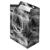 白黒クリスマスパターン#13 ID1009ラッピング ミディアムペーパーバッグ (裏面アングル)