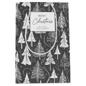 白黒クリスマスパターン#5 ID1009 ミディアムペーパーバッグ (正面)