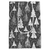 白黒クリスマスパターン#5 ID1009 ミディアムペーパーバッグ (裏面)