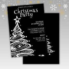 白黒クリスマスパーティー 招待状